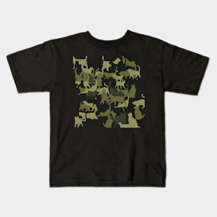 Cat Camouflage Cute Cat Kids T-Shirt